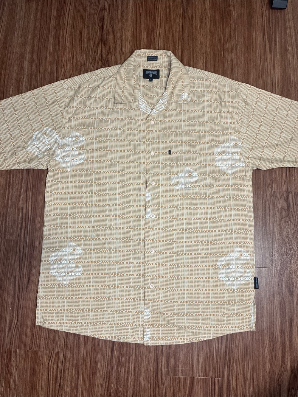 Vintage Y2K Rocawear Logo Shirt Large Over Size  All Over Print